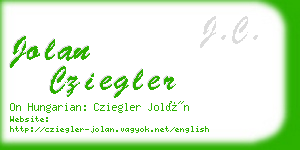 jolan cziegler business card